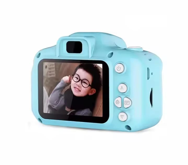 Festive Kids Camera Gifts For 4-8 Year Old Kids Shockproof Mini Child Camcorder With Soft Silicone Shell For Outdoor Play (Blue)