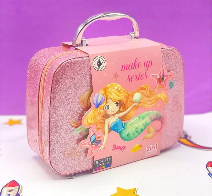 Kid's Makeup Toy Set – Washable Cosmetic Beauty Kit with Cosmetic Bag for Little Girls | Perfect Princess Birthday Gift
