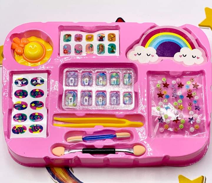 Kid's Makeup Toy Set – Washable Cosmetic Beauty Kit with Cosmetic Bag for Little Girls | Perfect Princess Birthday Gift