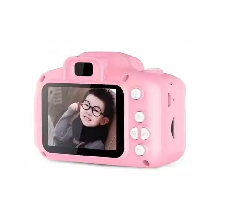 festive Kids Camera Gifts For 4-8 Year Old Kids Shockproof Camera Mini Child Camcorder For Little Kid With Soft Silicone Shell For Outdoor Play (Pink)