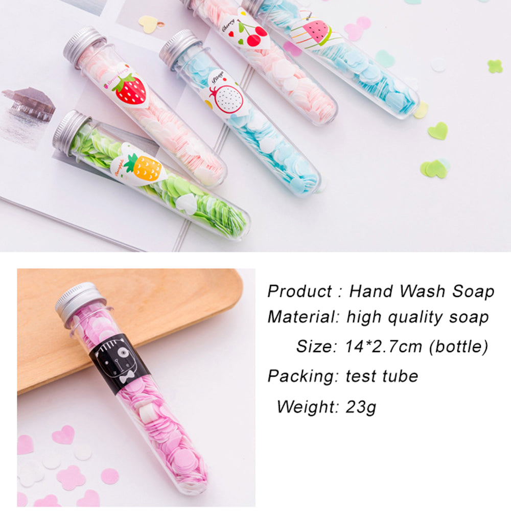 Portable Mini Paper Soap Sheets in Test Tube – Travel Hand Wash Solution