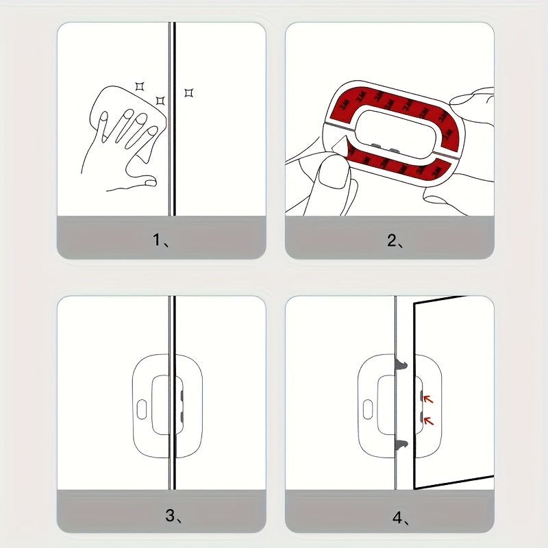 Premium Quality Child Safety Fridge Lock β Strong Adhesive, No Drill Installation