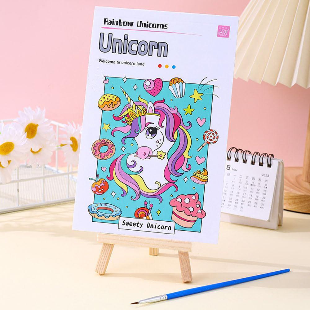 Kids Watercolor Painting Book Set – Mess-Free Art Kit with Brush