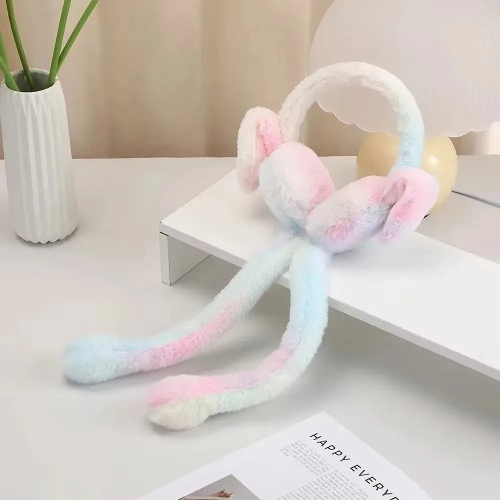Plush Rabbit Ear Earmuffs – Stylish Ear Warmers