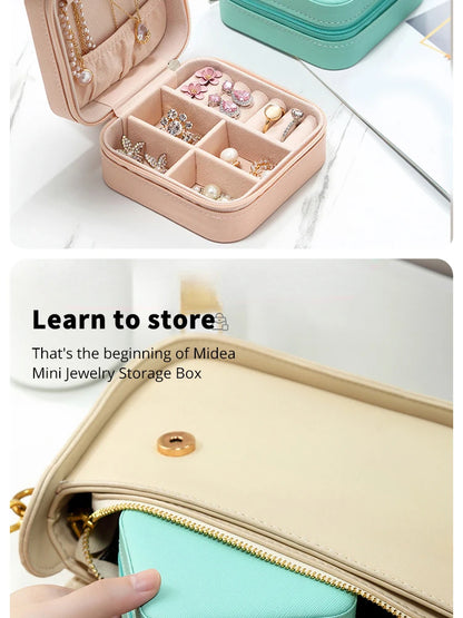 Mini Portable Jewelry Organizer Box – Compact Travel Storage Case