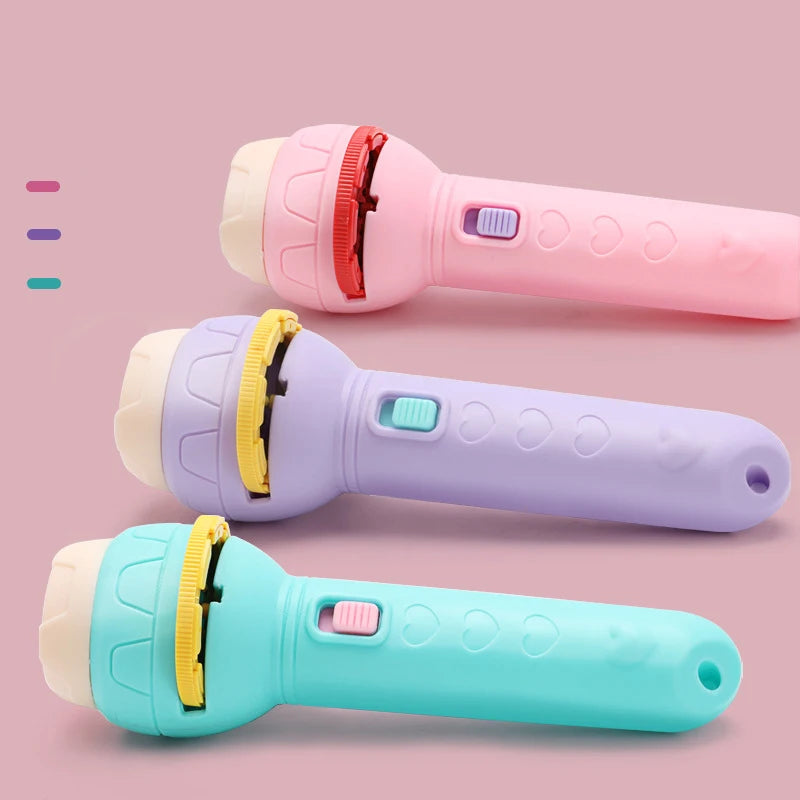 Kids Cartoon Flashlight Projector Torch Toy – Bedtime Story & Animal Image Projection Lamp