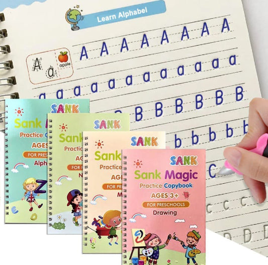 Sank Magic Practice Copybook Set – Reusable Handwriting Workbook for Kids