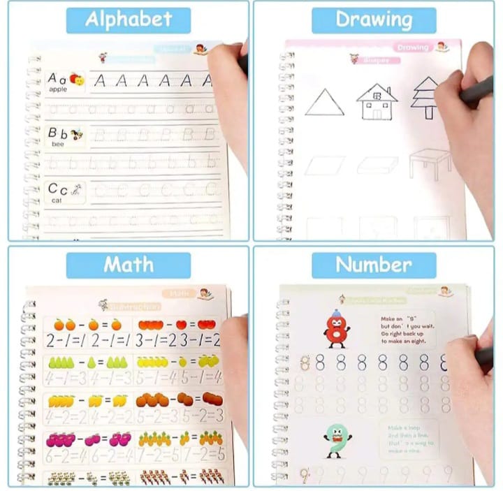Sank Magic Practice Copybook Set – Reusable Handwriting Workbook for Kids