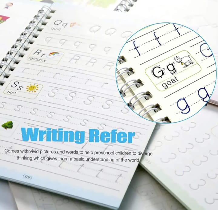Sank Magic Practice Copybook Set – Reusable Handwriting Workbook for Kids