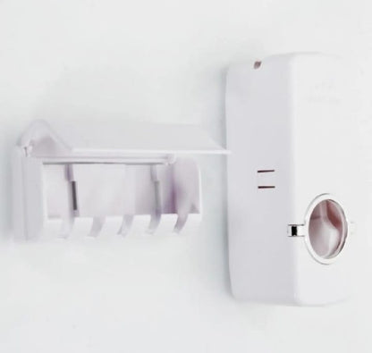 Automatic Toothpaste Dispenser & Toothbrush Holder – Wall Mounted Set