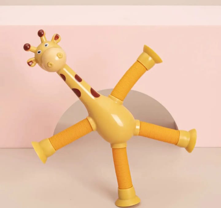 Giraffe Pop Tubes with LED Lights – Fun & Sensory Toy for Kids (3+ Years)