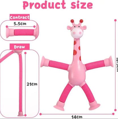 Giraffe Pop Tubes with LED Lights – Fun & Sensory Toy for Kids (3+ Years)