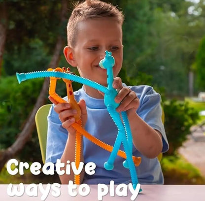Giraffe Pop Tubes with LED Lights – Fun & Sensory Toy for Kids (3+ Years)