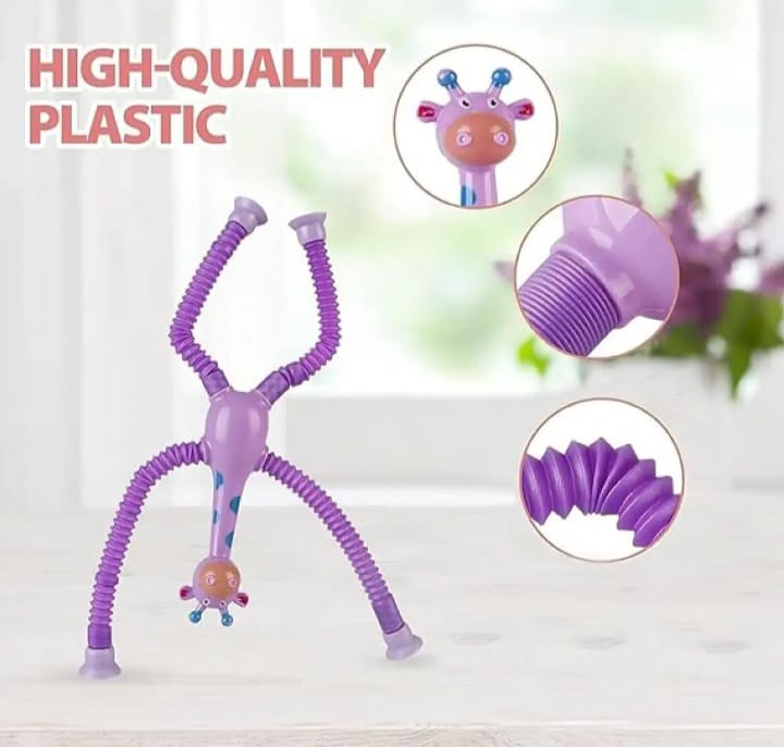 Giraffe Pop Tubes with LED Lights – Fun & Sensory Toy for Kids (3+ Years)