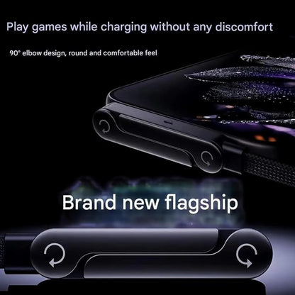 2-in-1 Invisible Holder Charger Cable – 240W Fast Charging USB-C Cable with Built-in Phone Stand