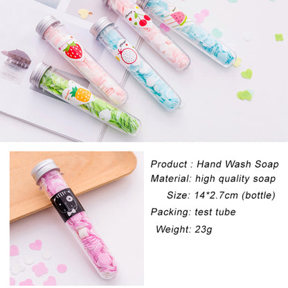 Portable Mini Paper Soap Sheets in Test Tube – Travel Hand Wash Solution