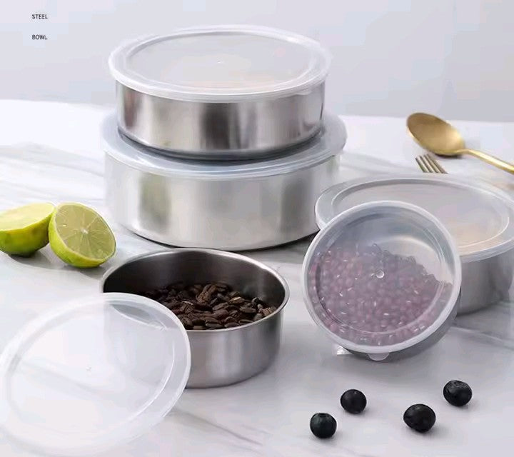 Stainless Steel Food Storage Containers Set (5 Pieces)