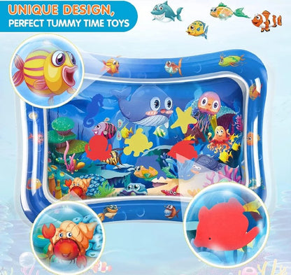 Inflatable Baby Water Play Mat – Tummy Time Sensory Toy for Infants
