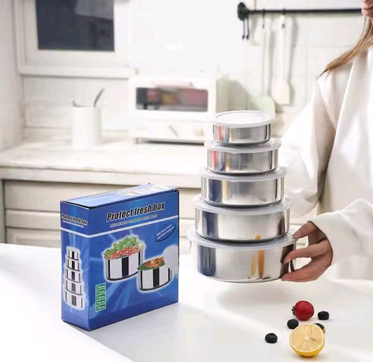 Stainless Steel Food Storage Containers Set (5 Pieces)