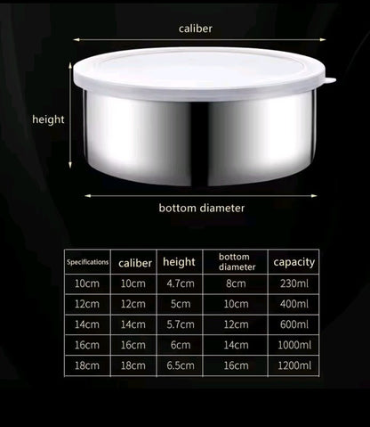 Stainless Steel Food Storage Containers Set (5 Pieces)