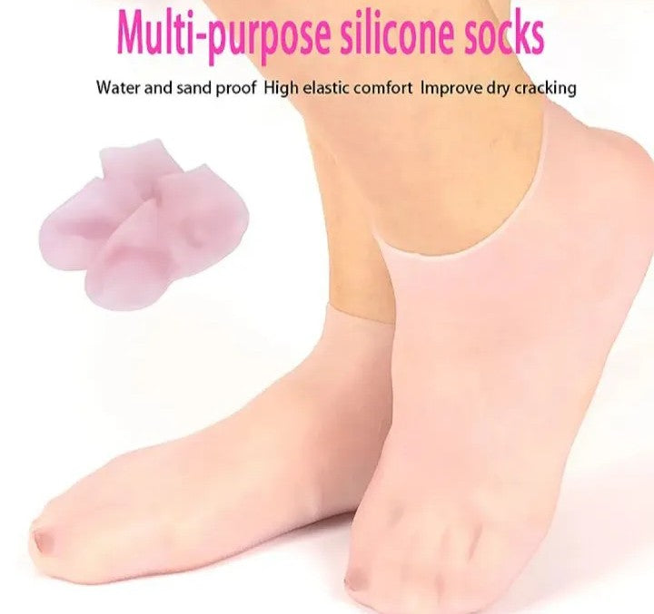 Moisturizing Silicone Gel Heel Socks for Soft, Smooth & Rejuvenated Feet