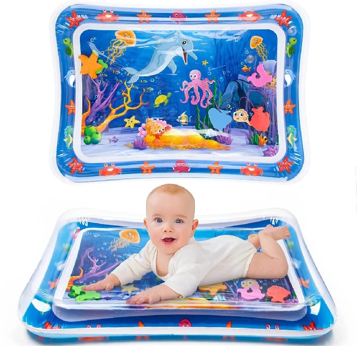 Inflatable Baby Water Play Mat – Tummy Time Sensory Toy for Infants
