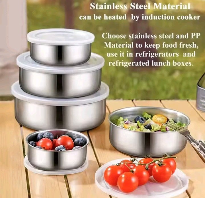 Stainless Steel Food Storage Containers Set (5 Pieces)