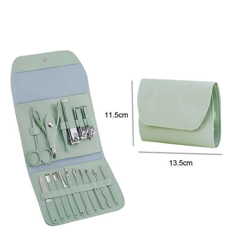 16-in-1 Professional Manicure & Pedicure Grooming Kit – Stainless Steel Nail Care Set (2026 Edition)