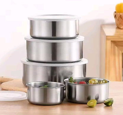 Stainless Steel Food Storage Containers Set (5 Pieces)