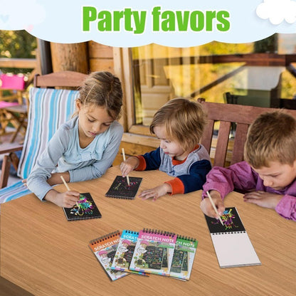 10 Sheets Magic Rainbow Scratch Art Paper Cards – Educational Drawing & Creative Kids Toy