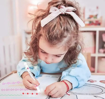 6 Pcs Cute Curve Highlighter Pen Set – Creative Fine Tip Marker Pens