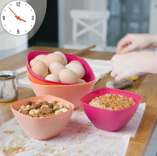 6-Piece Plastic Bowl Set – Durable, Lightweight & Multi-Purpose Kitchen Essential