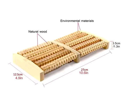 Wooden Roller Foot Massager – Natural Stress Relief & Circulation Booster