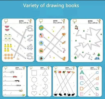 64-Page Kids Tracing Book – Erasable Writing Practice Workbook for Preschool Learning