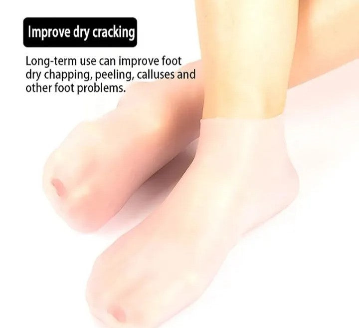 Moisturizing Silicone Gel Heel Socks for Soft, Smooth & Rejuvenated Feet