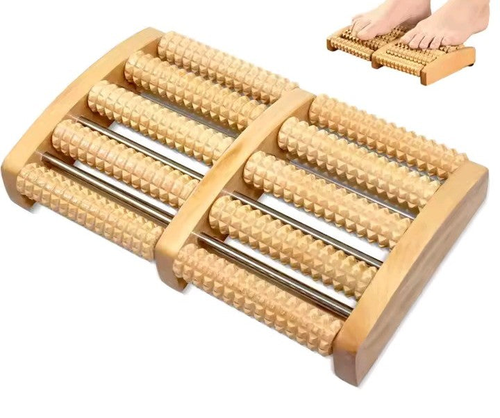 Wooden Roller Foot Massager – Natural Stress Relief & Circulation Booster
