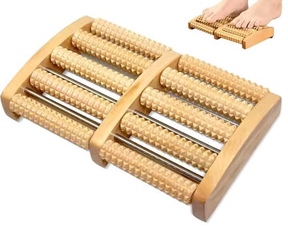 Wooden Roller Foot Massager – Natural Stress Relief & Circulation Booster
