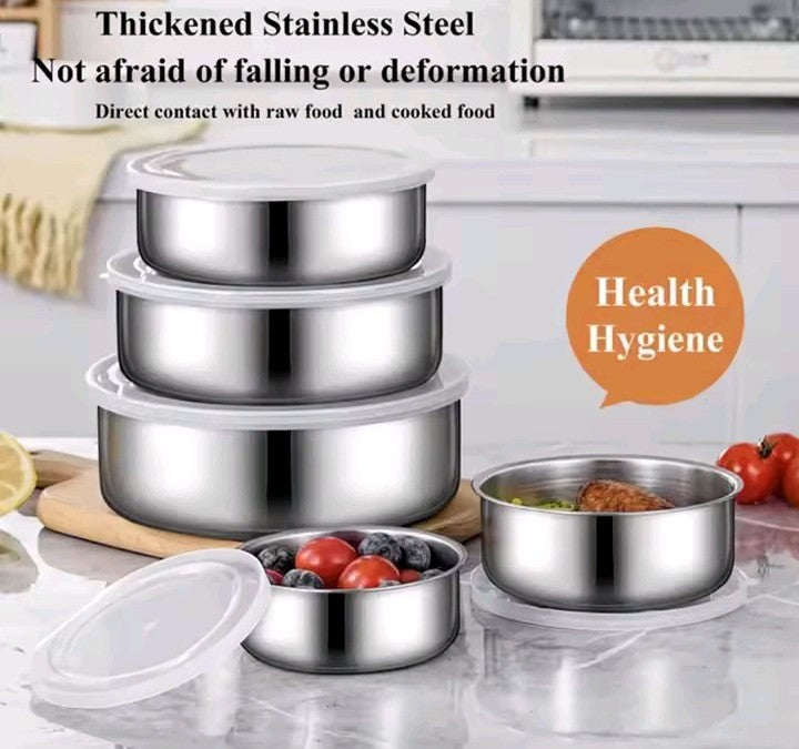 Stainless Steel Food Storage Containers Set (5 Pieces)