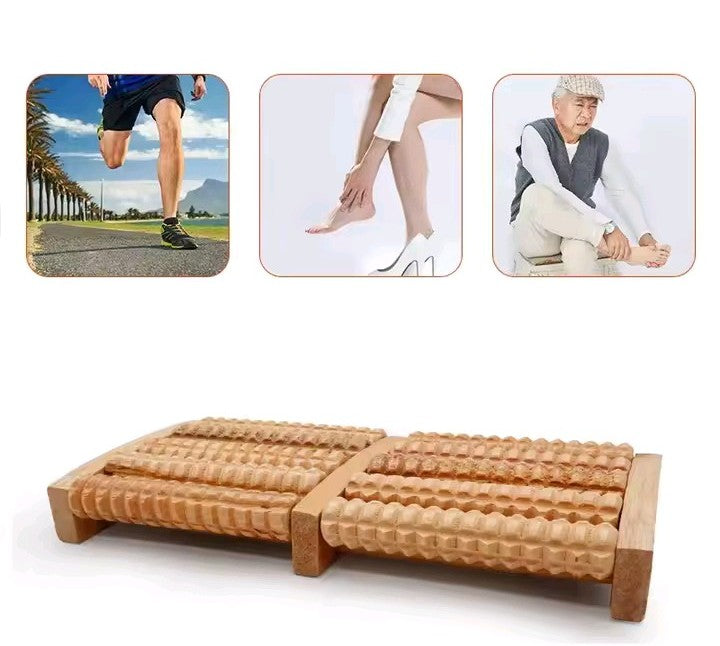 Wooden Roller Foot Massager – Natural Stress Relief & Circulation Booster