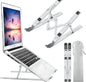 Adjustable Laptop Stand Aluminum Foldable Portable Laptop Riser for Desk – Ergonomic Cooling Stand for MacBook, Tablets & 10–16” Laptops